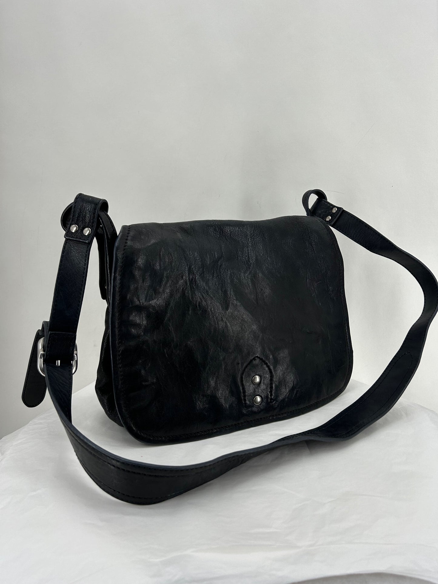 Black FRYE Leather Shoulder Bag