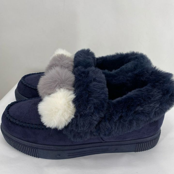 Navy W Shoe Size 10 JOURNEE COLLECTION Slippers