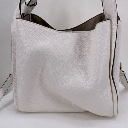 White KATE SPADE Leather Pebbeled Leather Cross-body