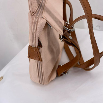 Peach VALENTINA Leather Backpack