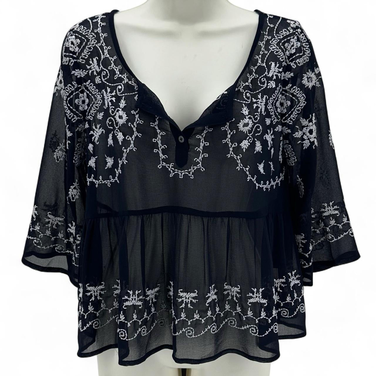 Size S FREE PEOPLE FLOWERS Shirt