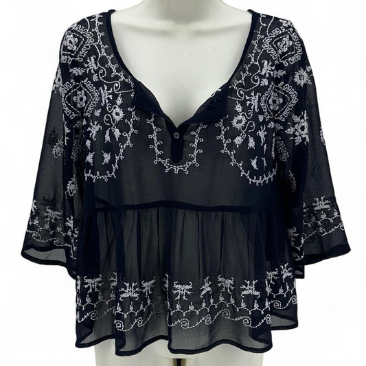 Size S FREE PEOPLE FLOWERS Shirt