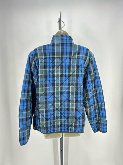 Size L LANDS' END Plaid Coat