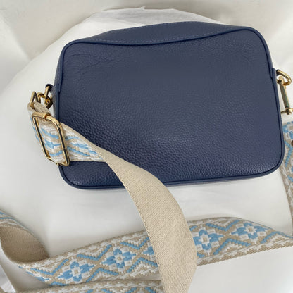 Blue POM POM Cross-body
