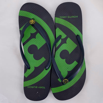 Navy W Shoe Size 9 TORY BURCH Sandals