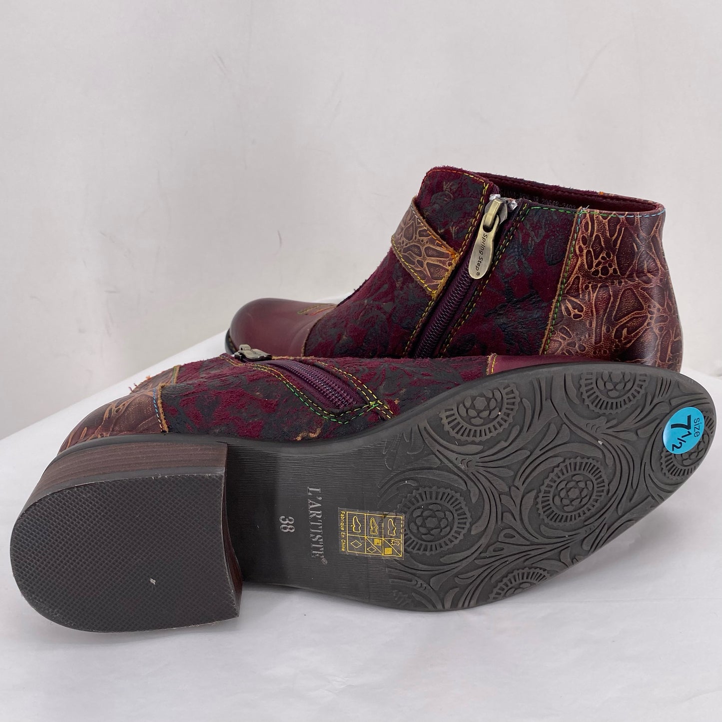 maroon W Shoe Size 38 L'ARTISTE shooties/booties