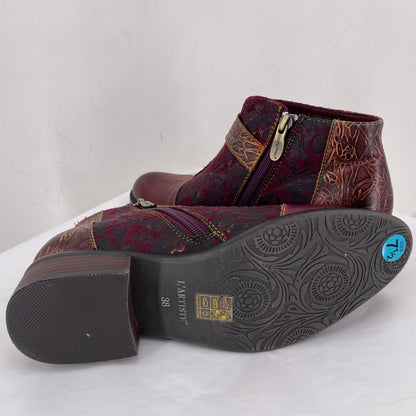 maroon W Shoe Size 38 L'ARTISTE shooties/booties