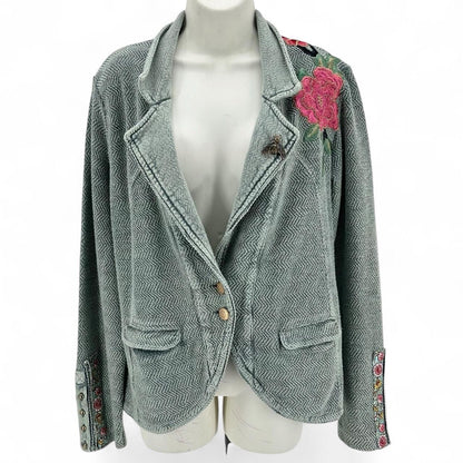 Size M ARATTA SILENT JOURNEY Chevron Blazer