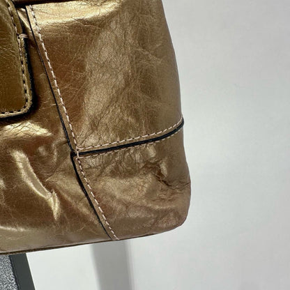 GOLD GIANI BERNINI FAUX LEATHER Shopper