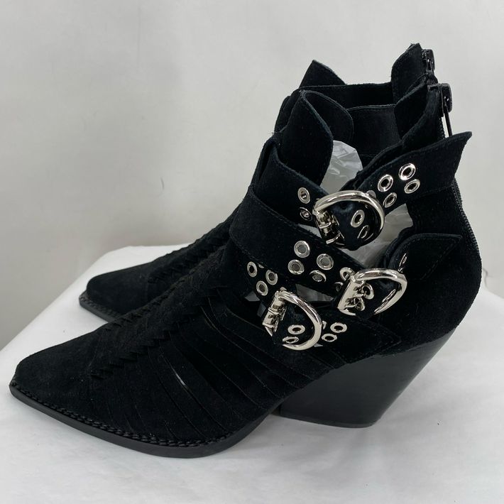 Black W Shoe Size 7.5 JEFFREY CAMPBELL shooties/booties