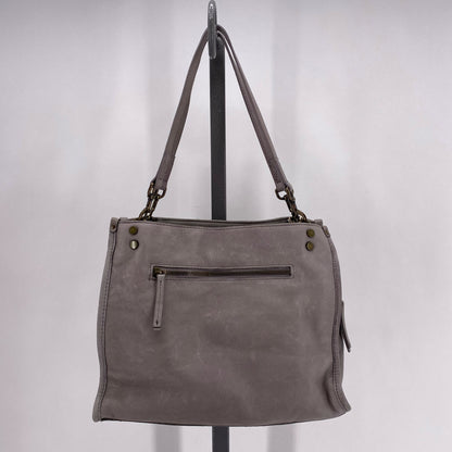 Gray AMERICAN LEATHER COMPANY Leather Satchel