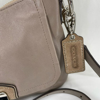 Taupe COACH Leather Cross-body