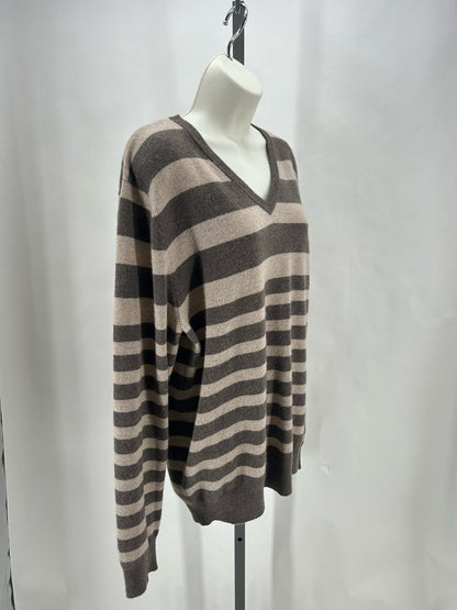 Size XL AMICALE Cashmere Stripe Sweater