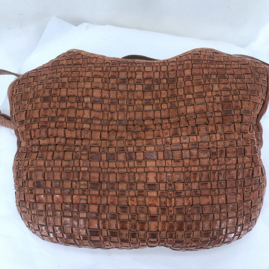 BROWN Leather Shoulder Bag