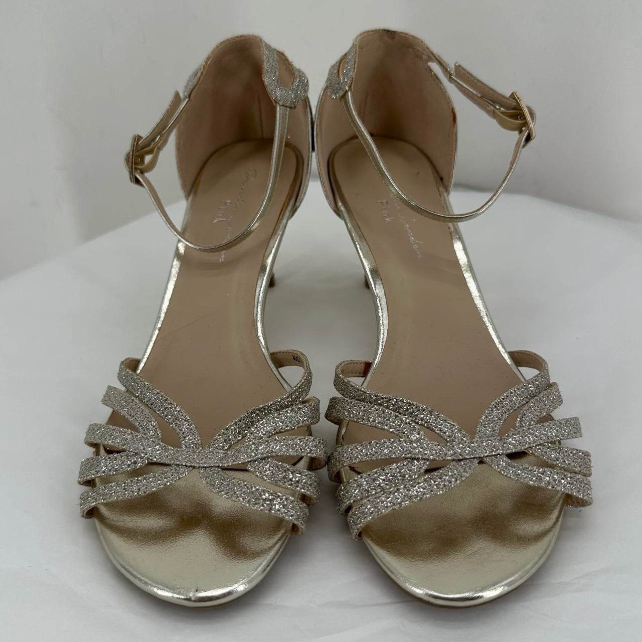 GOLD W Shoe Size 7.5 PARADOX Heels