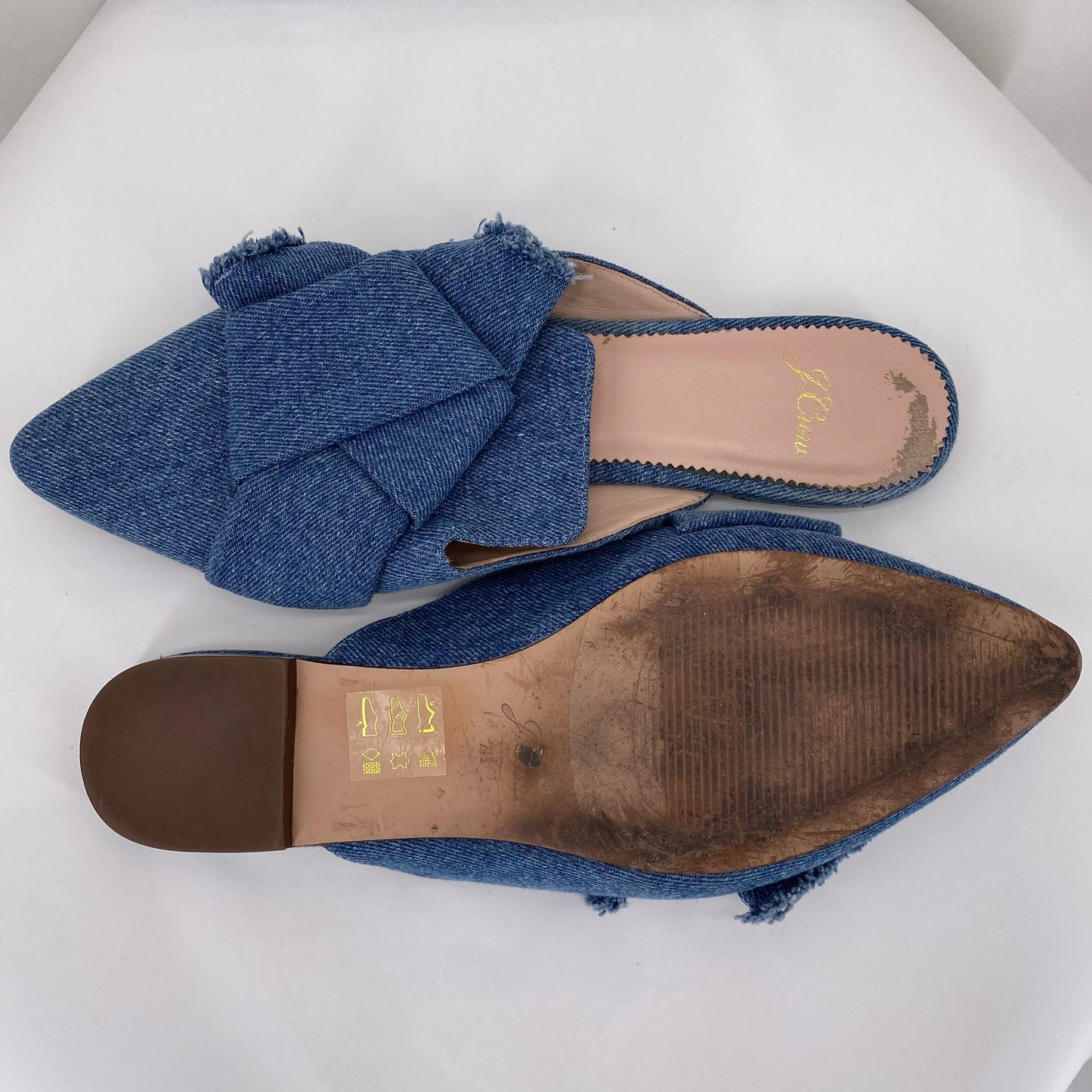 Blue W Shoe Size 7.5 J CREW Mules