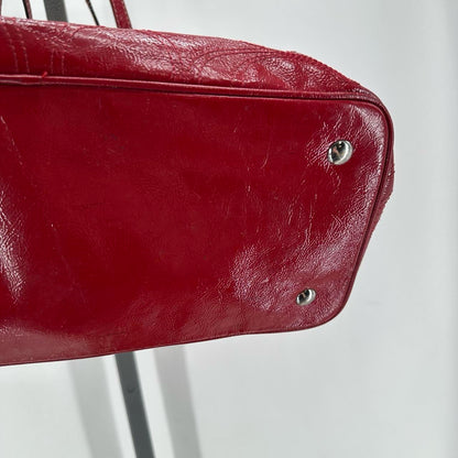 Red COACH Leather PATENT Satchel
