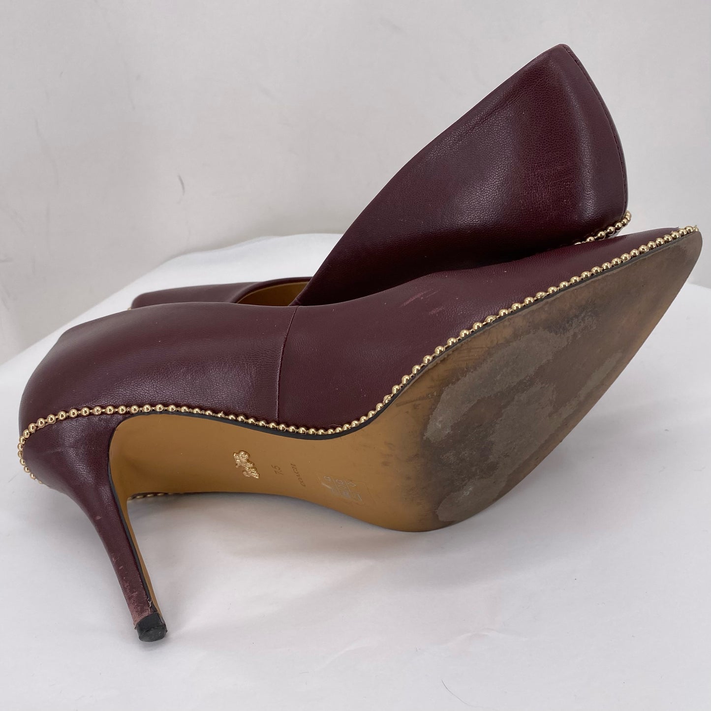 Burgundy W Shoe Size 7.5 COACH Heels
