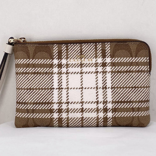 Beige COACH Wristlet