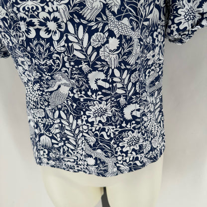 Size 2 J CREW Floral Shirt