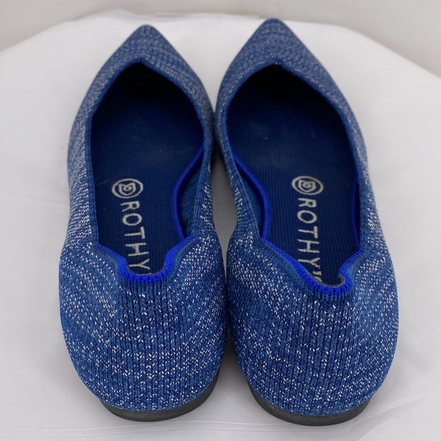 BLUE & WHITE W Shoe Size 7.5 ROTHY'S Flats