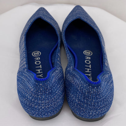 BLUE & WHITE W Shoe Size 7.5 ROTHY'S Flats