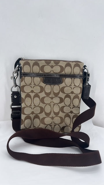 BROWN/TAN COACH Cross-body