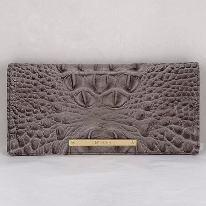 DARK TAUPE BRAHMIN Leather Wallet