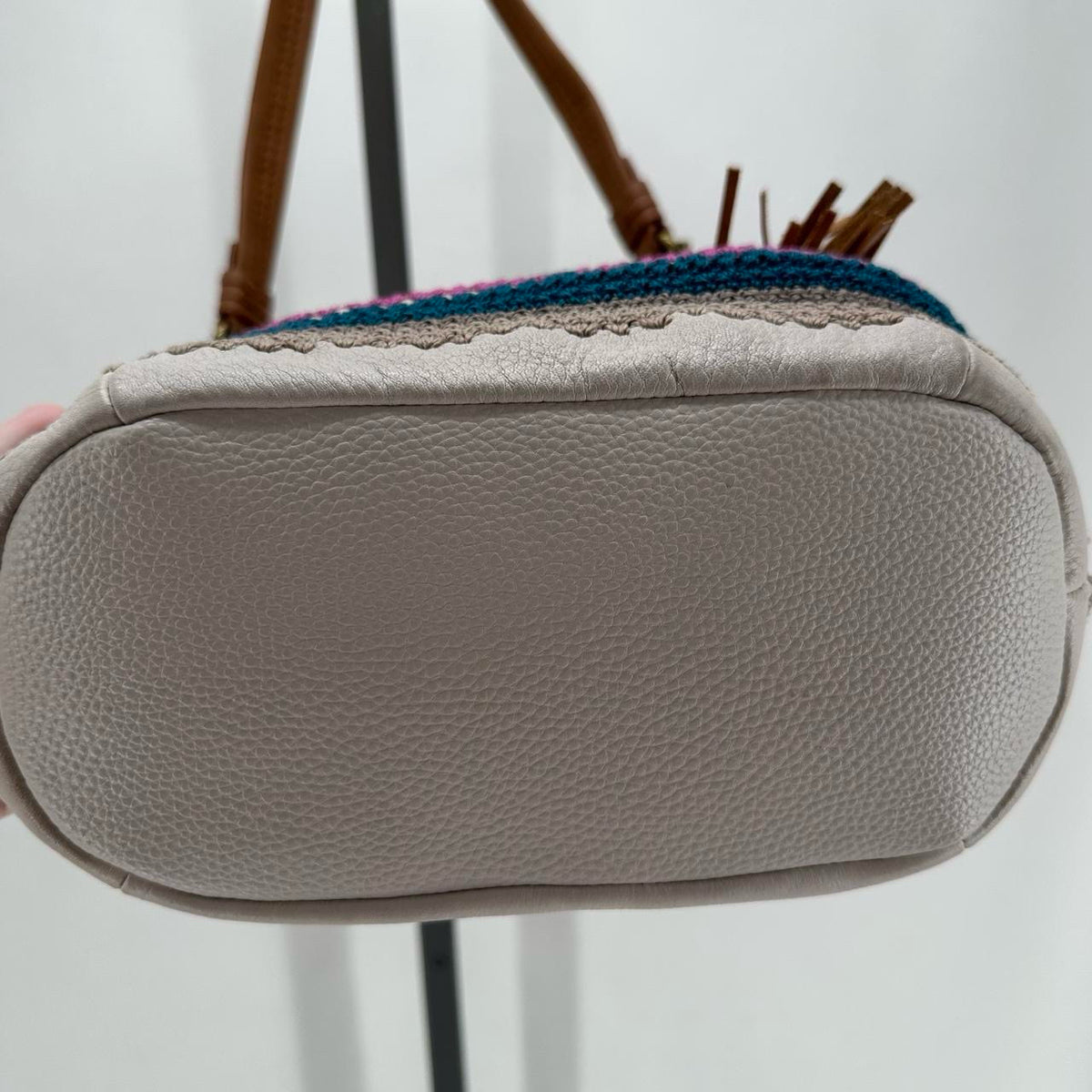 off white THE SAK Leather Pebbeled Leather Shoulder Bag