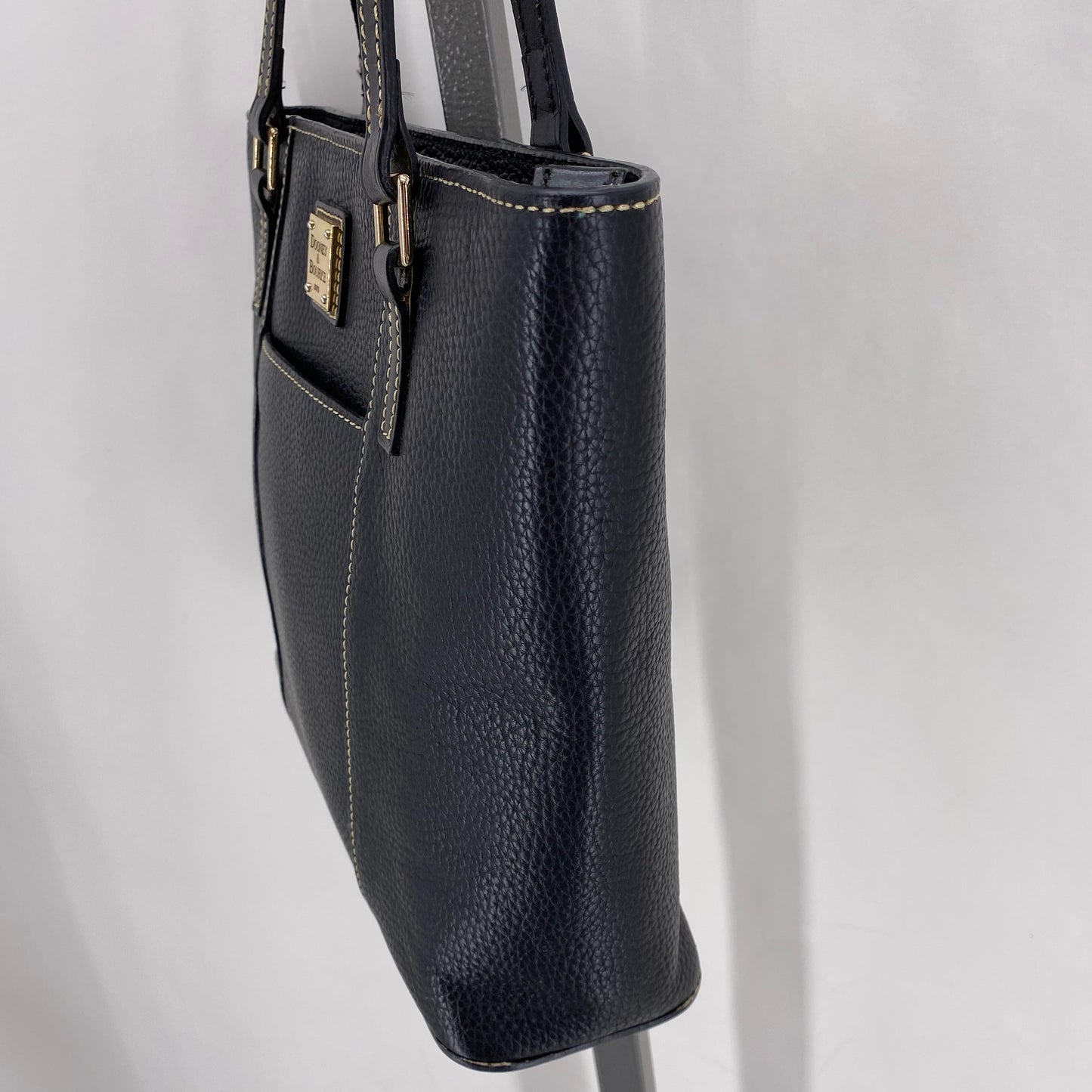 Black DOONEY & BOURKE Leather Pebbeled Leather Shoulder Bag