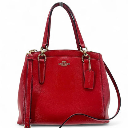 Red COACH Leather Satchel