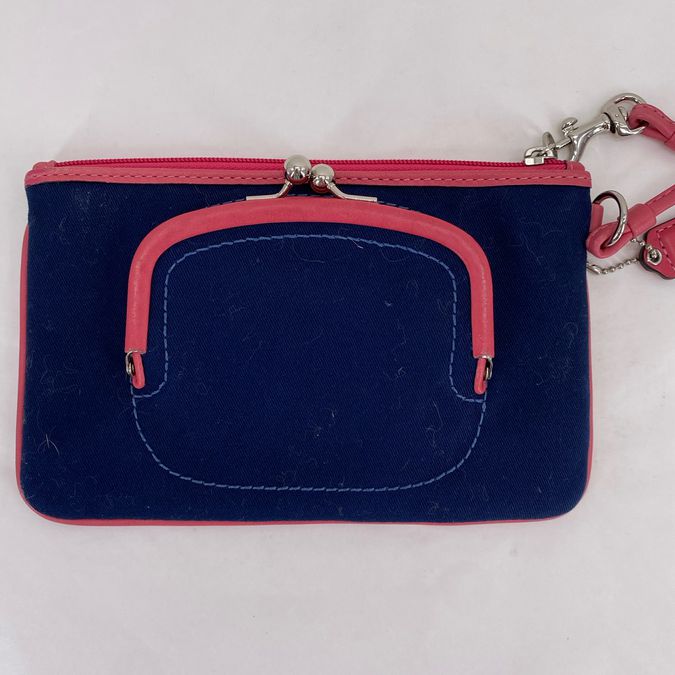 Navy COACH Wristlet