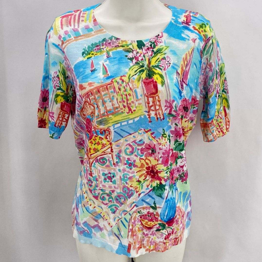 Size S TALBOTS FLOWERS Shirt