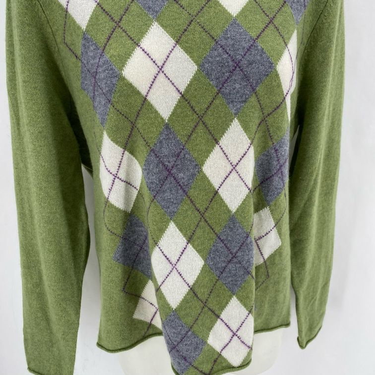 Size XL TWEEDS Cashmere Argyle Sweater