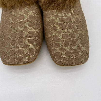 Tan W Shoe Size 8 COACH Slippers