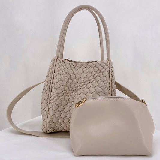 Ivory ANTHROPOLOGIE Vegan Satchel