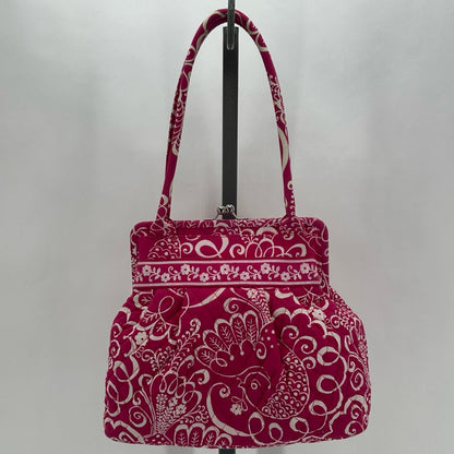 PINK/WHITE VERA BRADLEY FABRIC Shoulder Bag
