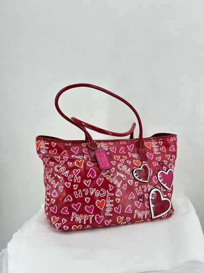 Red COACH Tote