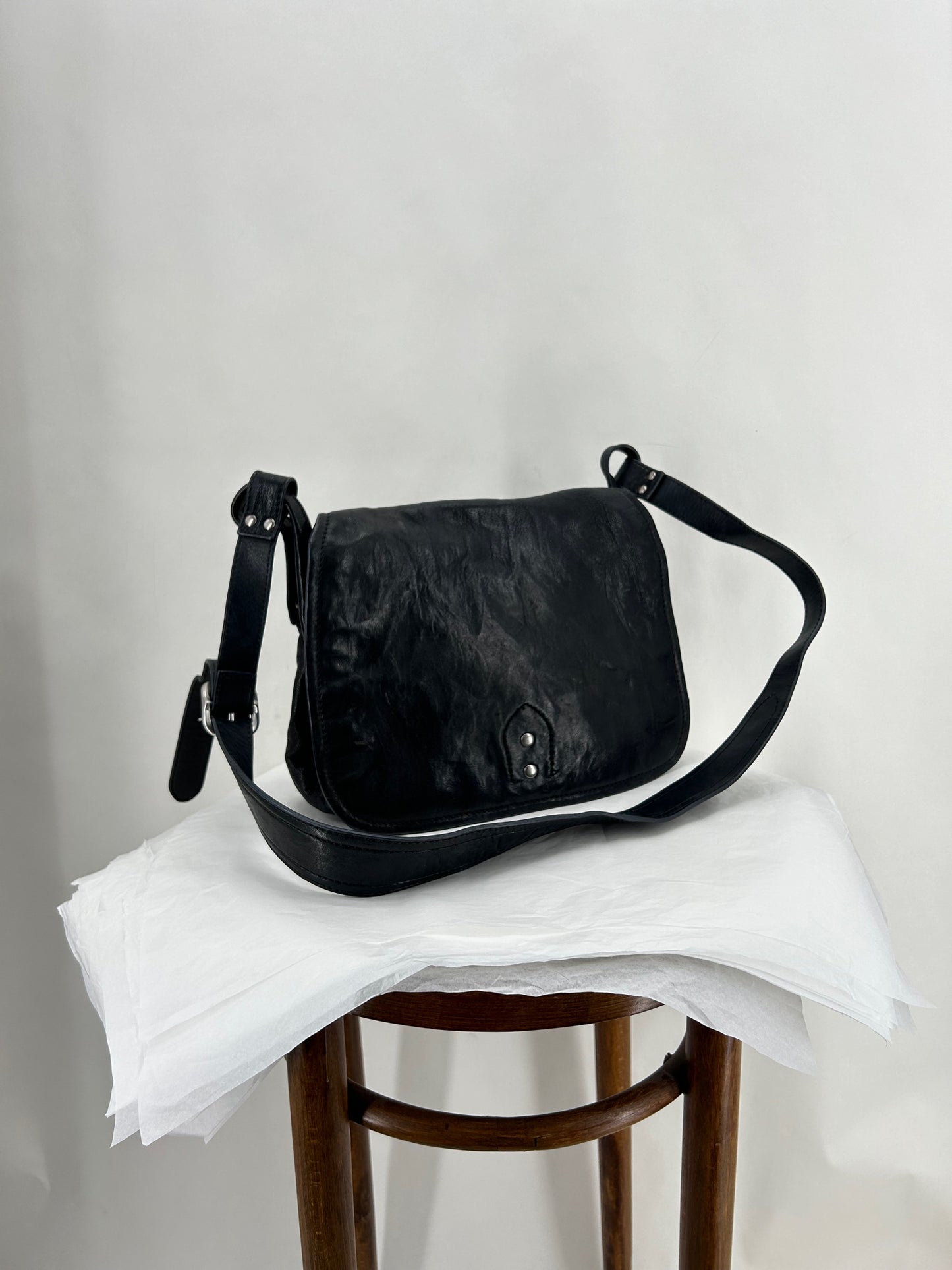 Black FRYE Leather Shoulder Bag