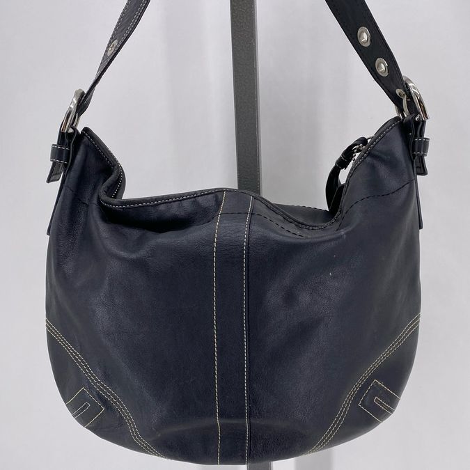 Black COACH Leather Hobo