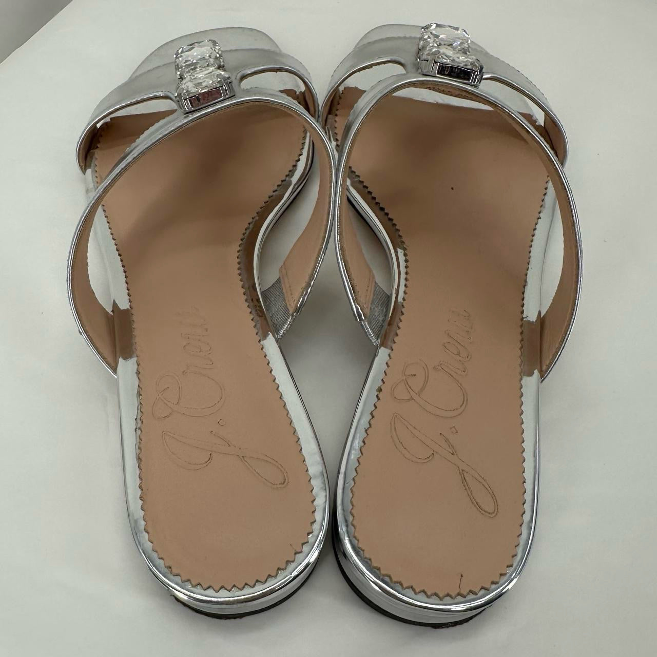 Silver W Shoe Size 7.5 J CREW Sandals