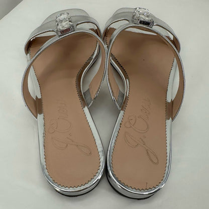 Silver W Shoe Size 7.5 J CREW Sandals