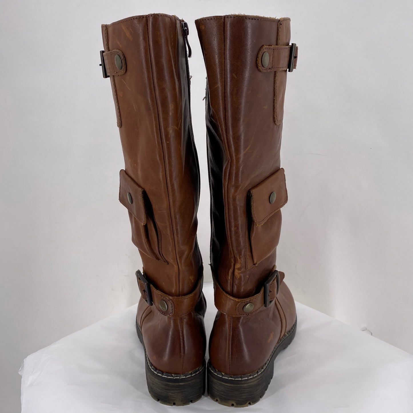 BROWN W Shoe Size 41 Boots