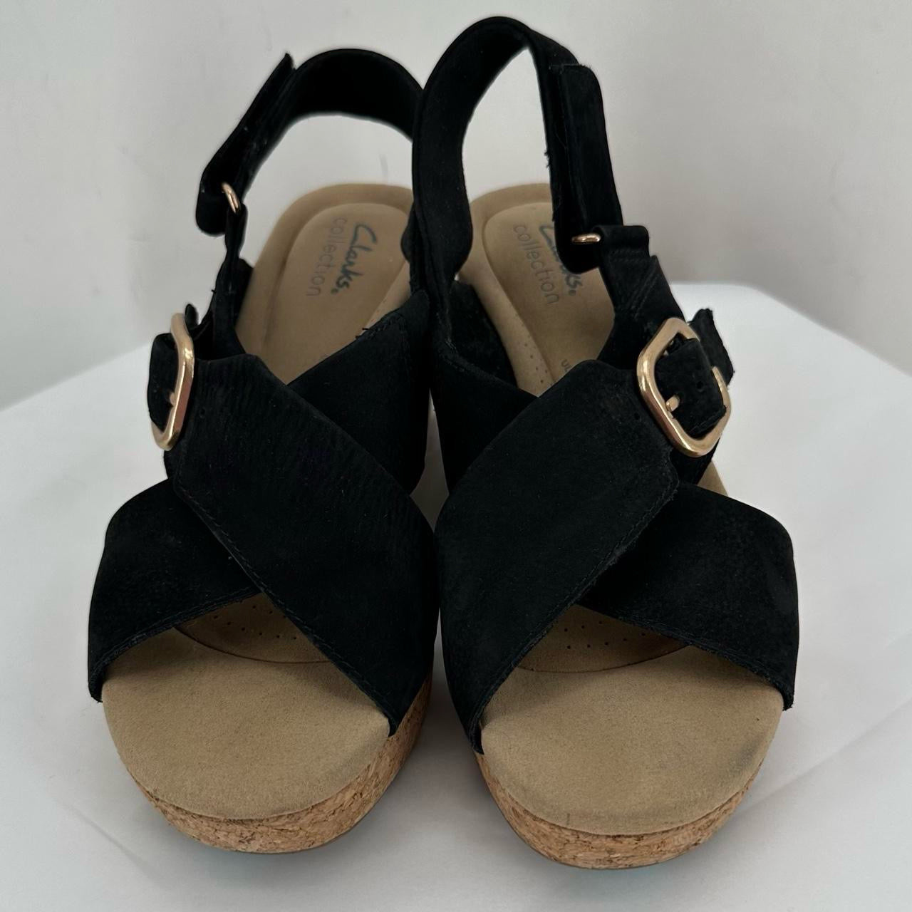 Black W Shoe Size 7.5 CLARKS Sandals