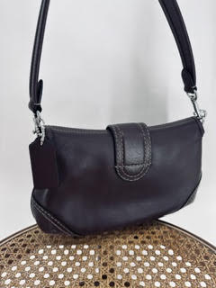 BROWN COACH Leather Shoulder Bag