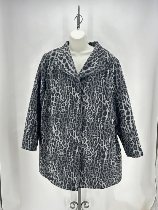 Size 24 ELLOS Animal Print Coat