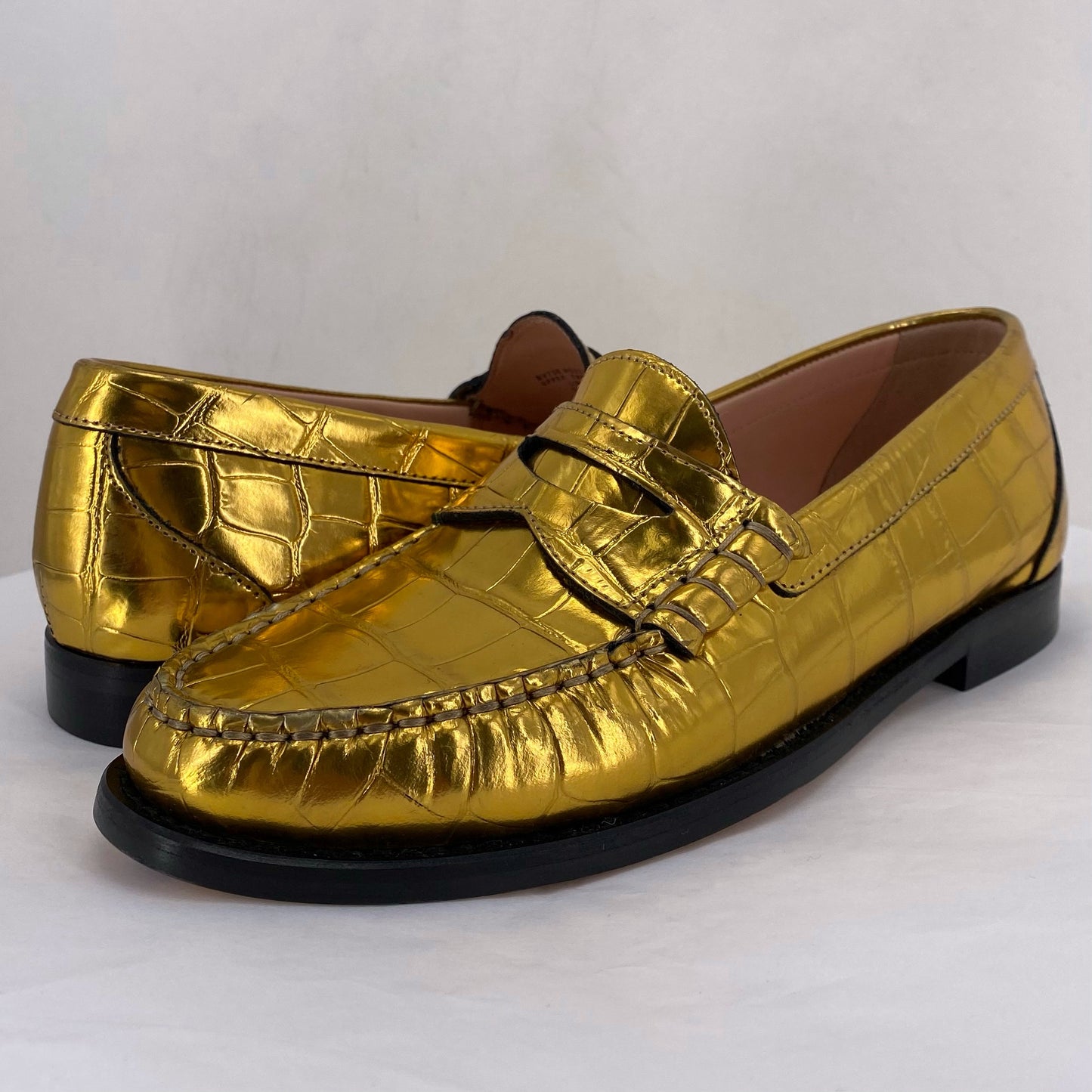 GOLD W Shoe Size 8 J CREW Loafer