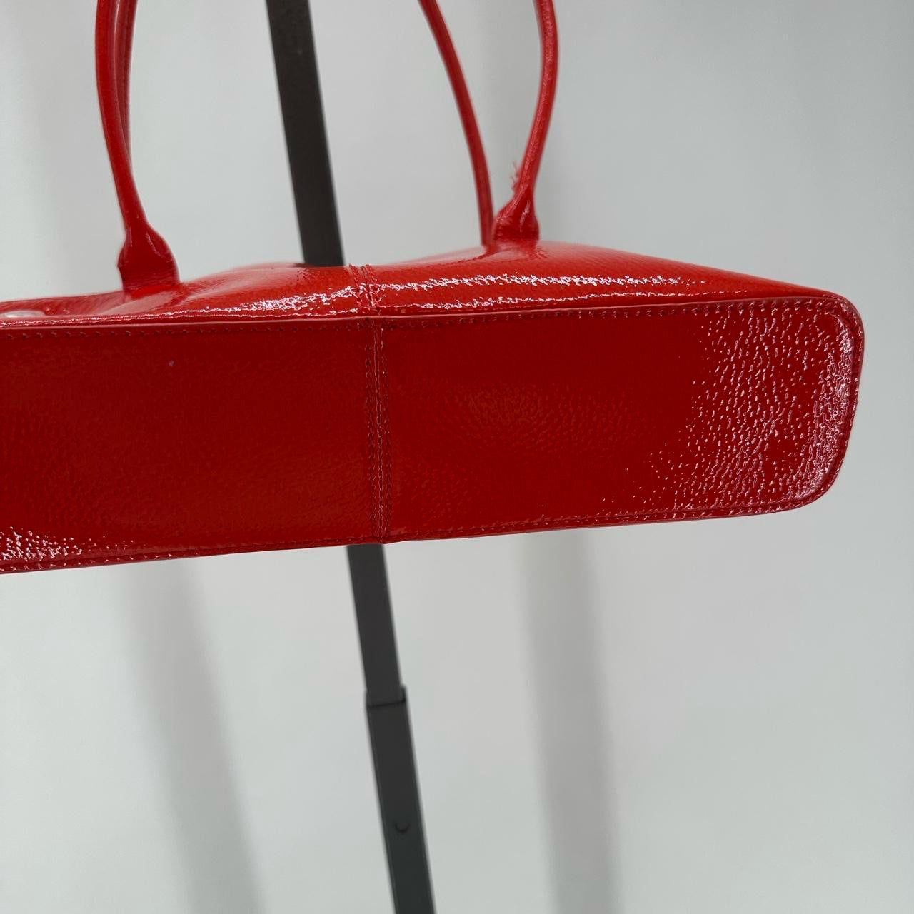 Orange HOBO Leather PATENT Shopper