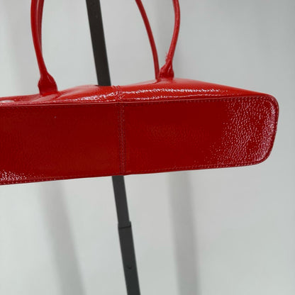 Orange HOBO Leather PATENT Shopper