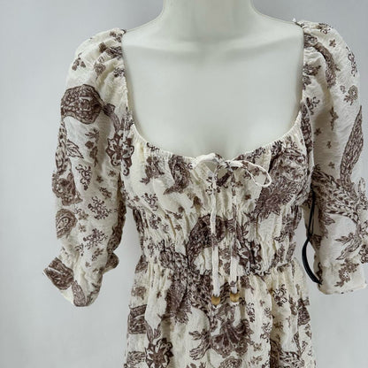 Size M MARY & MO fleur de lis Dress